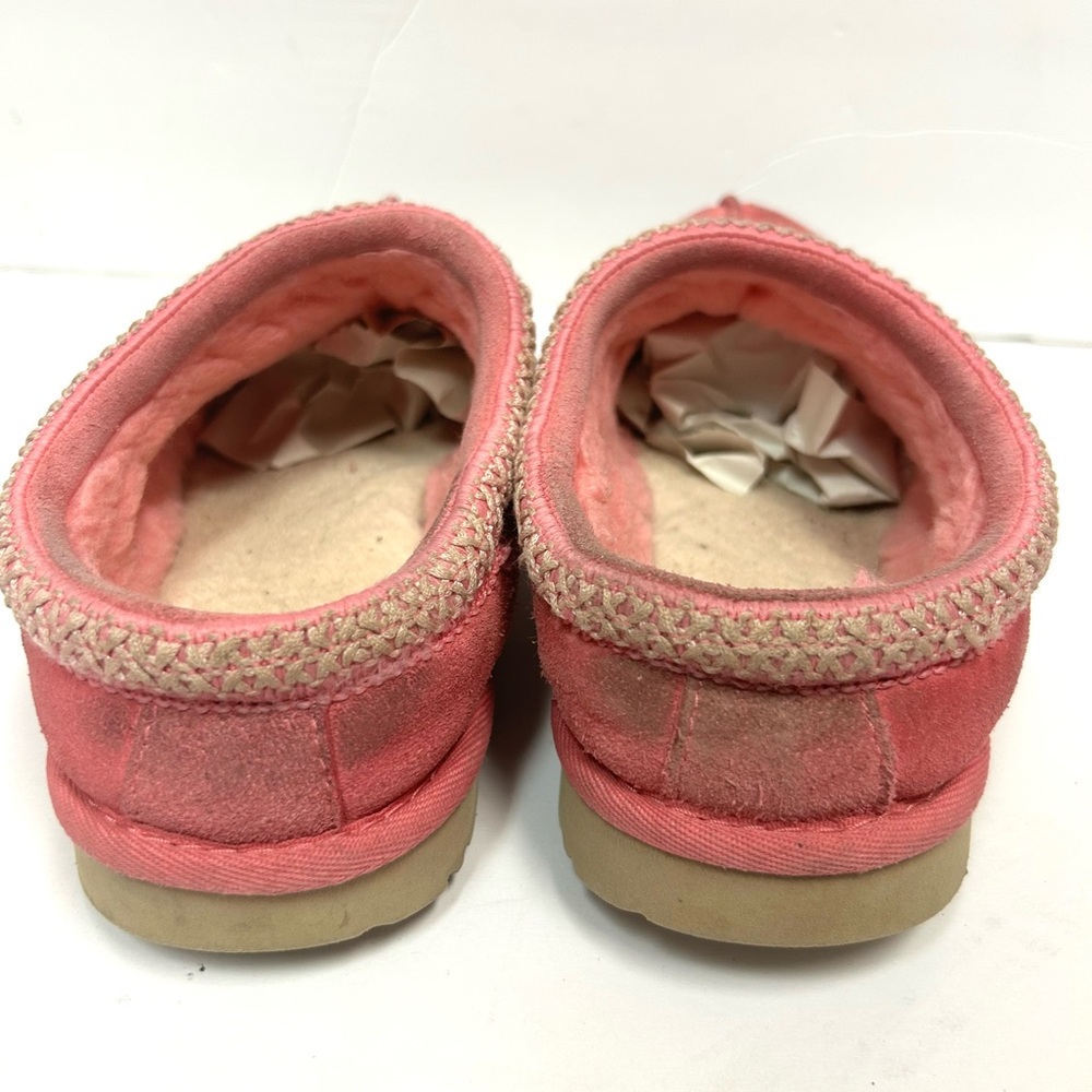 Ugg Womens Tasman Slippers Sz 6 Pink Suede Sheepskin Slip On Casual Barbie Core - Picture 6 of 11